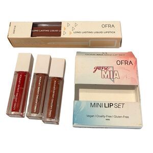 NWT OFRA Long Lasting Lipstick And Ofra Gone Mia Mini Lip Set Bundle OS